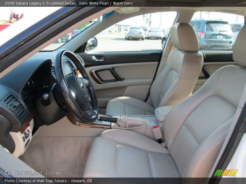 Satin White Pearl / Warm Ivory 2008 Subaru Legacy 2.5i Limited Sedan