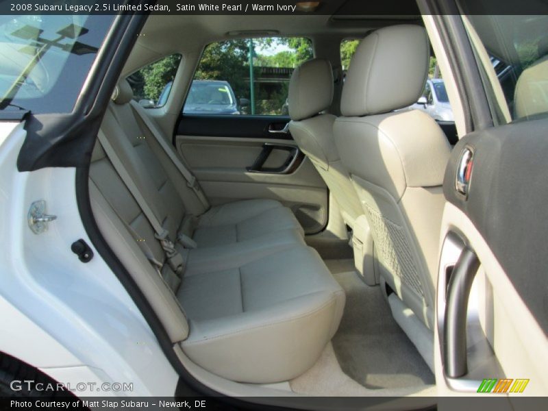 Satin White Pearl / Warm Ivory 2008 Subaru Legacy 2.5i Limited Sedan