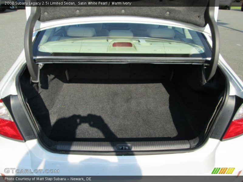 Satin White Pearl / Warm Ivory 2008 Subaru Legacy 2.5i Limited Sedan