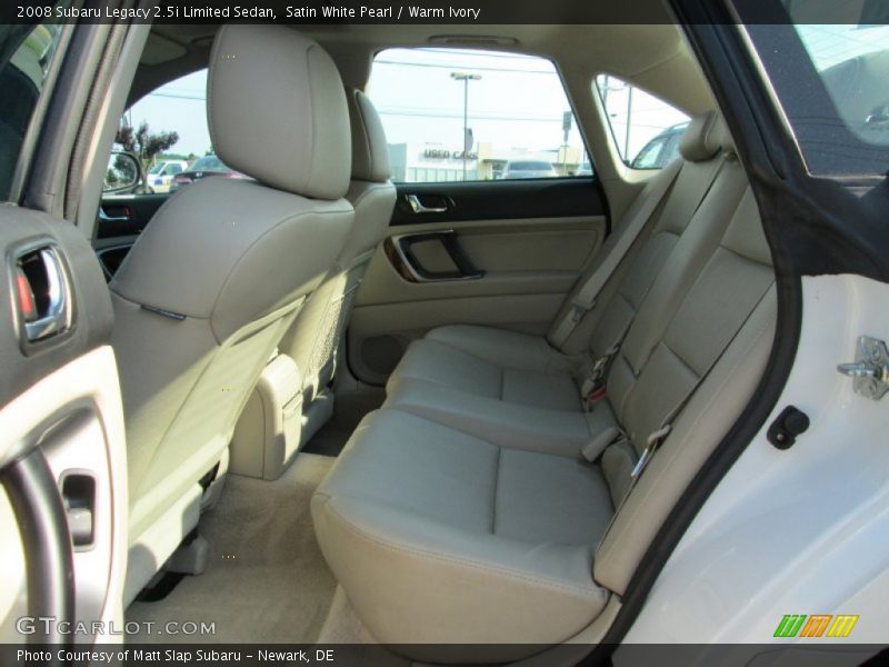 Satin White Pearl / Warm Ivory 2008 Subaru Legacy 2.5i Limited Sedan