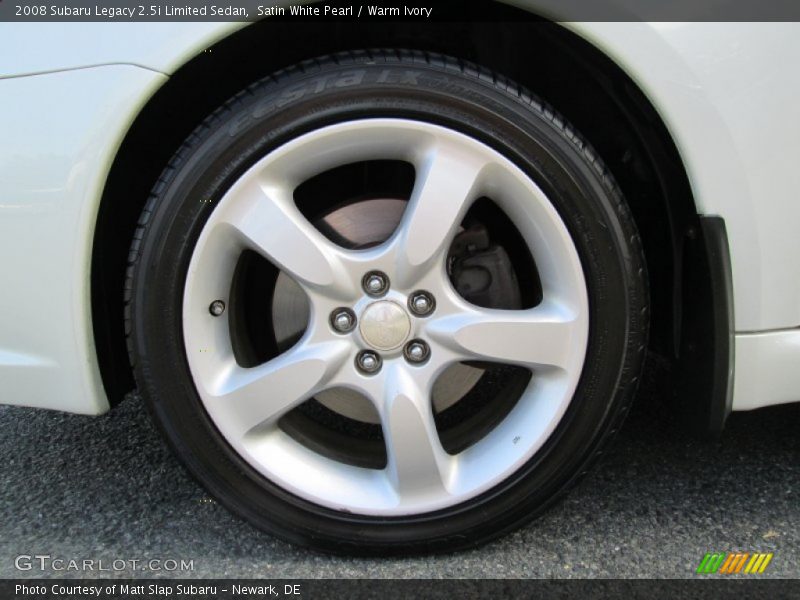 Satin White Pearl / Warm Ivory 2008 Subaru Legacy 2.5i Limited Sedan