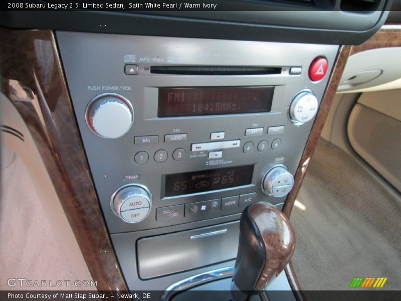 Satin White Pearl / Warm Ivory 2008 Subaru Legacy 2.5i Limited Sedan