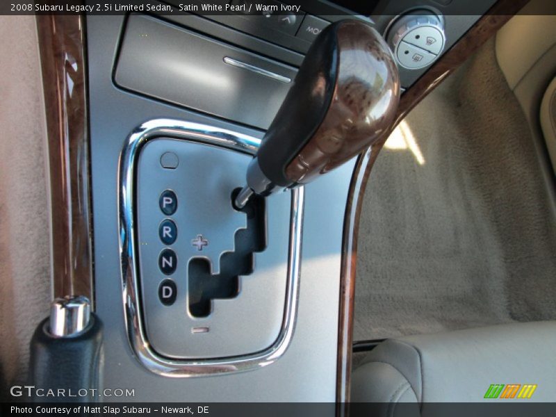 Satin White Pearl / Warm Ivory 2008 Subaru Legacy 2.5i Limited Sedan