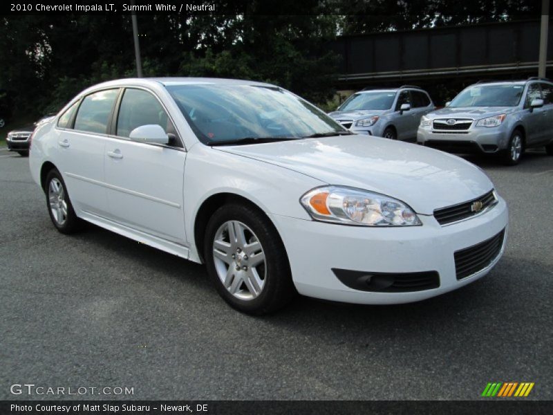 Summit White / Neutral 2010 Chevrolet Impala LT