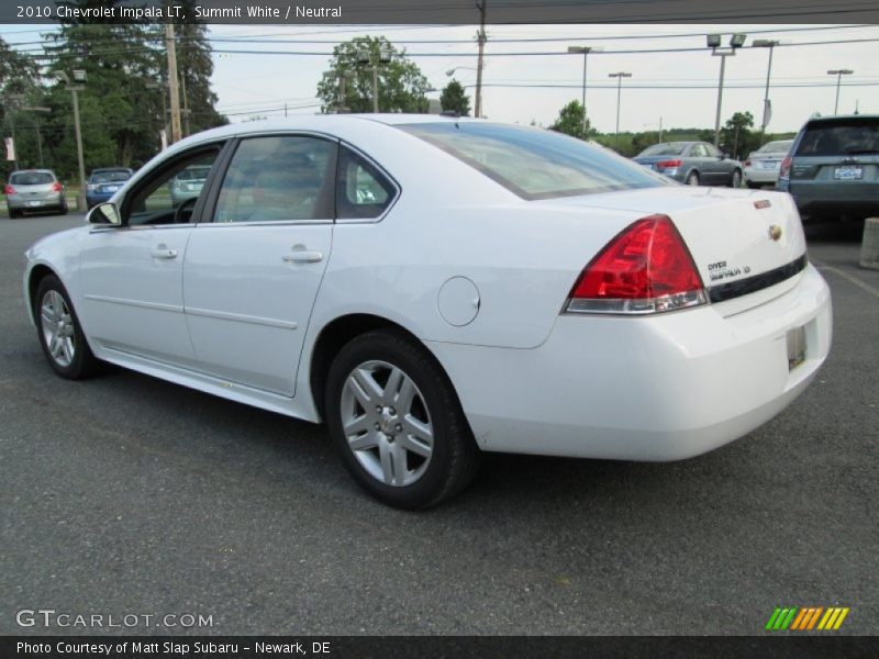 Summit White / Neutral 2010 Chevrolet Impala LT