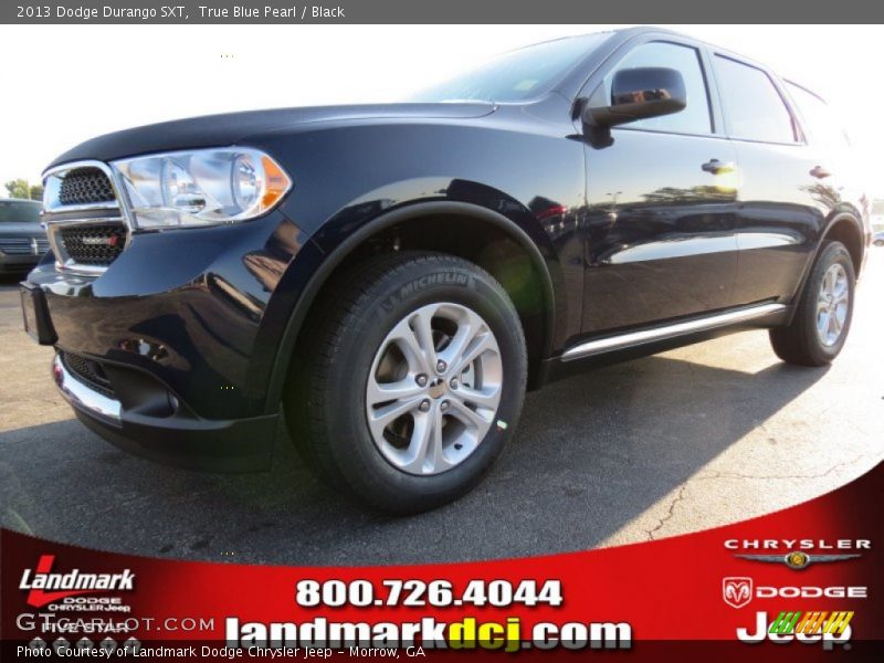 True Blue Pearl / Black 2013 Dodge Durango SXT