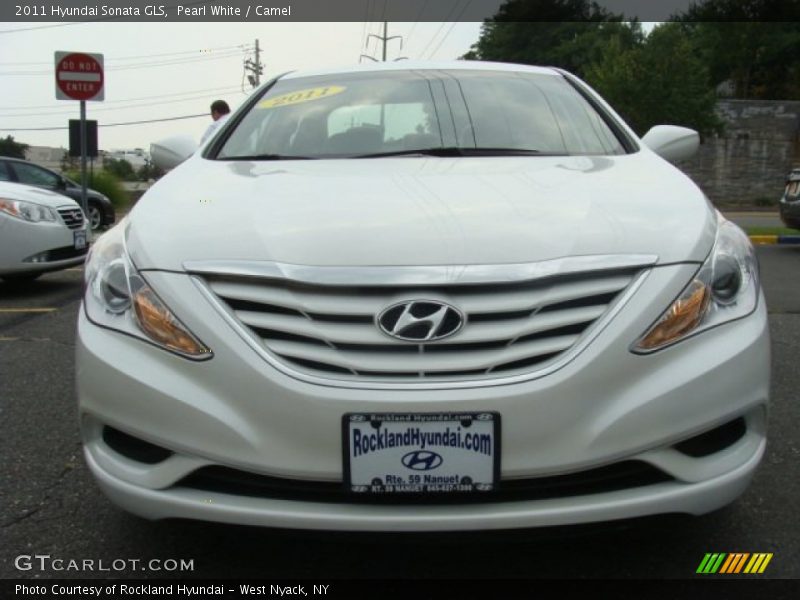 Pearl White / Camel 2011 Hyundai Sonata GLS