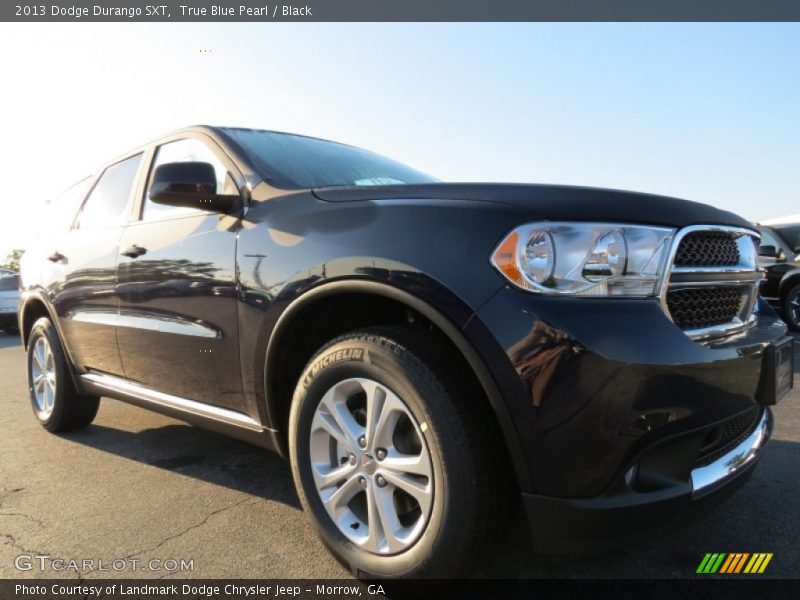 True Blue Pearl / Black 2013 Dodge Durango SXT