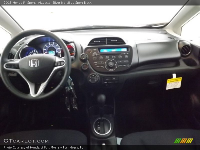 Alabaster Silver Metallic / Sport Black 2013 Honda Fit Sport