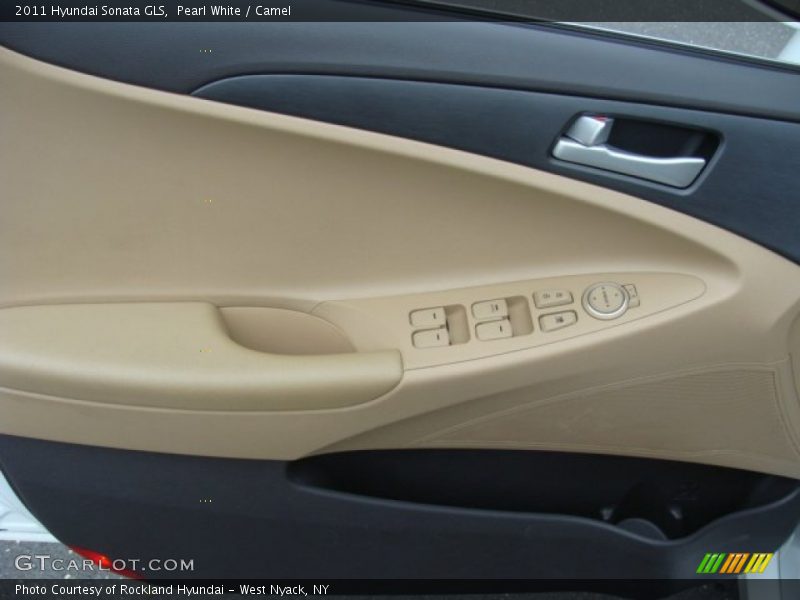 Pearl White / Camel 2011 Hyundai Sonata GLS