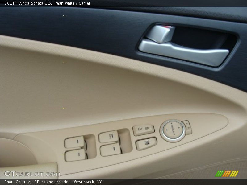 Pearl White / Camel 2011 Hyundai Sonata GLS