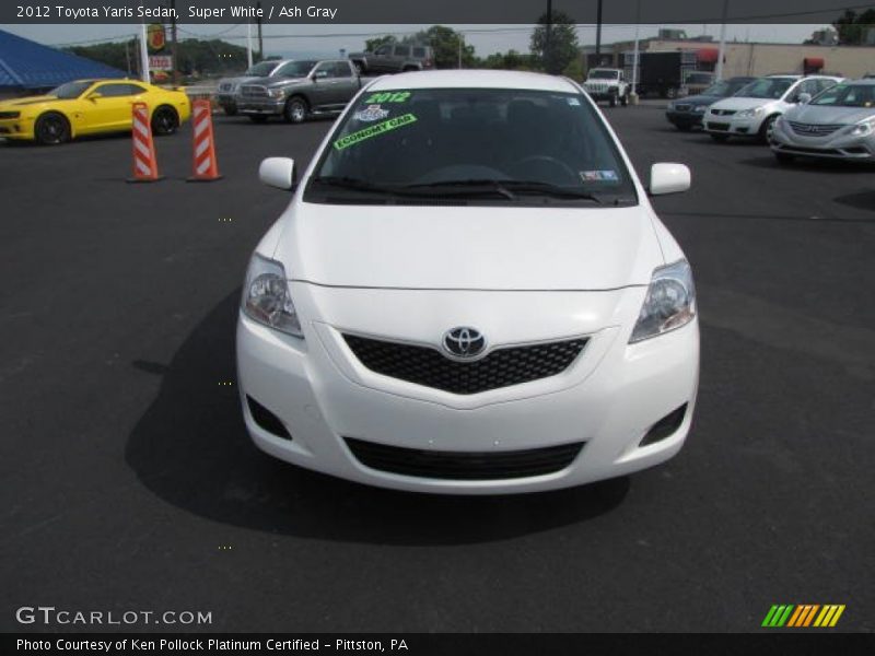 Super White / Ash Gray 2012 Toyota Yaris Sedan