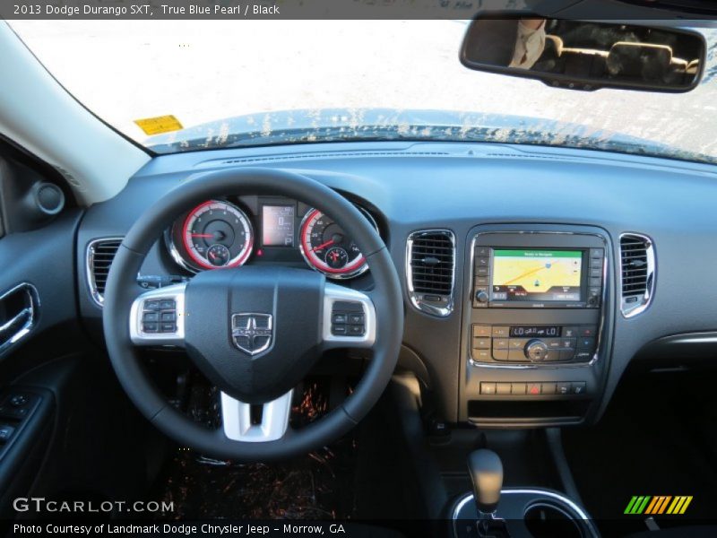 True Blue Pearl / Black 2013 Dodge Durango SXT