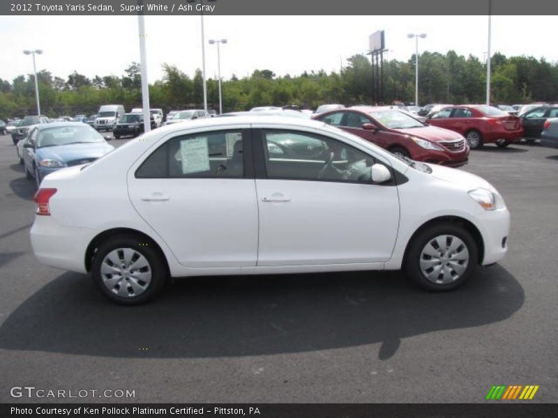 Super White / Ash Gray 2012 Toyota Yaris Sedan