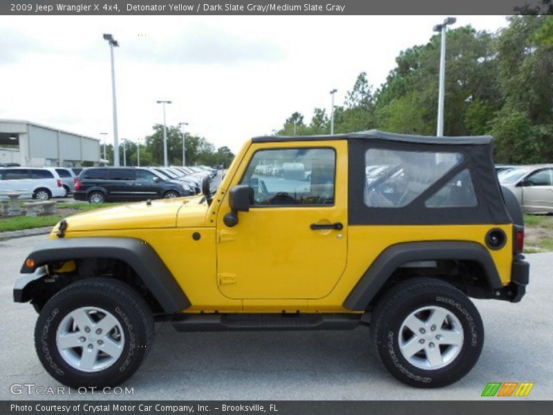 Detonator Yellow / Dark Slate Gray/Medium Slate Gray 2009 Jeep Wrangler X 4x4