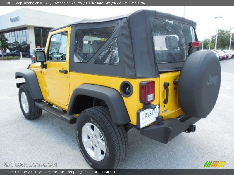 Detonator Yellow / Dark Slate Gray/Medium Slate Gray 2009 Jeep Wrangler X 4x4