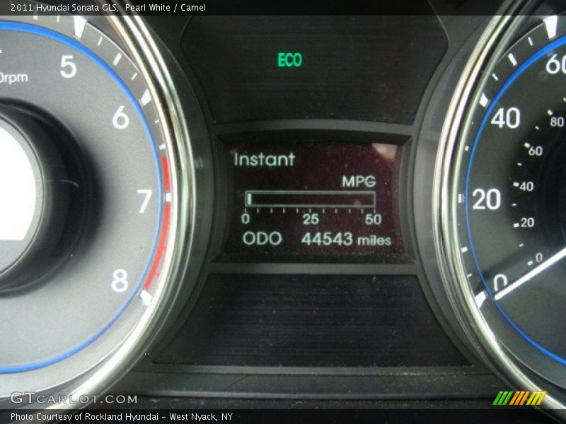 Pearl White / Camel 2011 Hyundai Sonata GLS