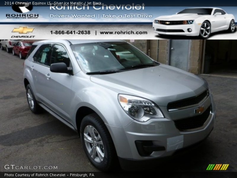 Silver Ice Metallic / Jet Black 2014 Chevrolet Equinox LS