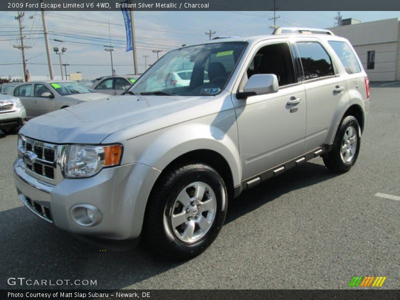 Brilliant Silver Metallic / Charcoal 2009 Ford Escape Limited V6 4WD
