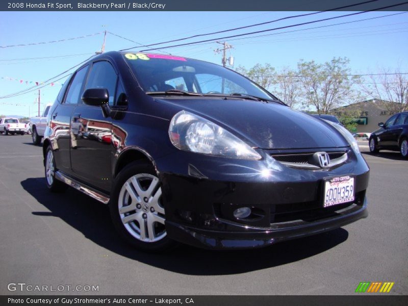 Blackberry Pearl / Black/Grey 2008 Honda Fit Sport