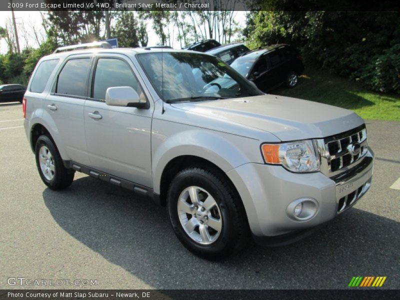 Brilliant Silver Metallic / Charcoal 2009 Ford Escape Limited V6 4WD