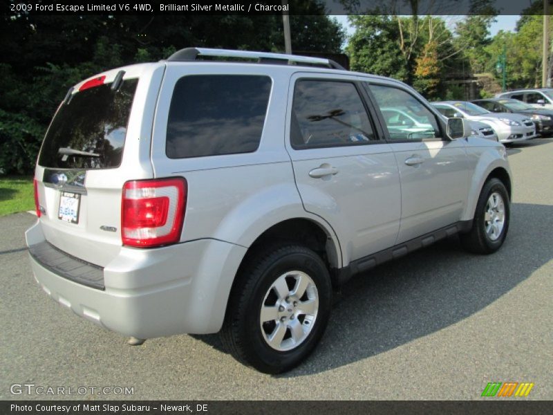 Brilliant Silver Metallic / Charcoal 2009 Ford Escape Limited V6 4WD