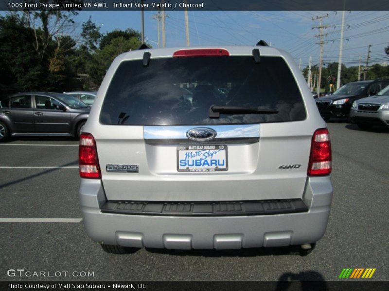 Brilliant Silver Metallic / Charcoal 2009 Ford Escape Limited V6 4WD