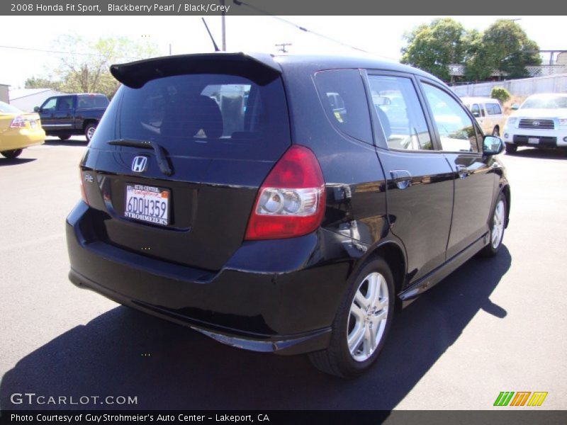Blackberry Pearl / Black/Grey 2008 Honda Fit Sport