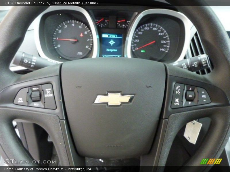Silver Ice Metallic / Jet Black 2014 Chevrolet Equinox LS