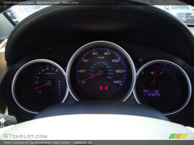 Blackberry Pearl / Black/Grey 2008 Honda Fit Sport