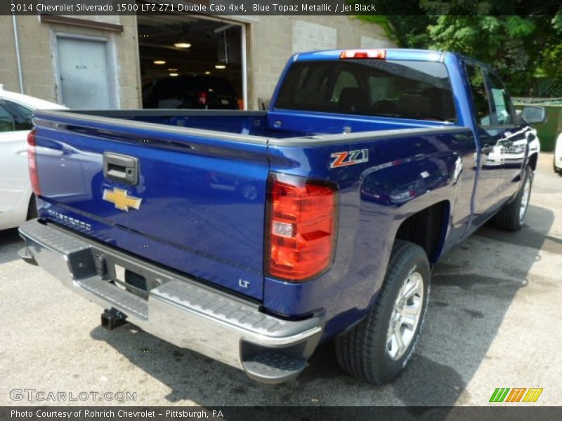 Blue Topaz Metallic / Jet Black 2014 Chevrolet Silverado 1500 LTZ Z71 Double Cab 4x4