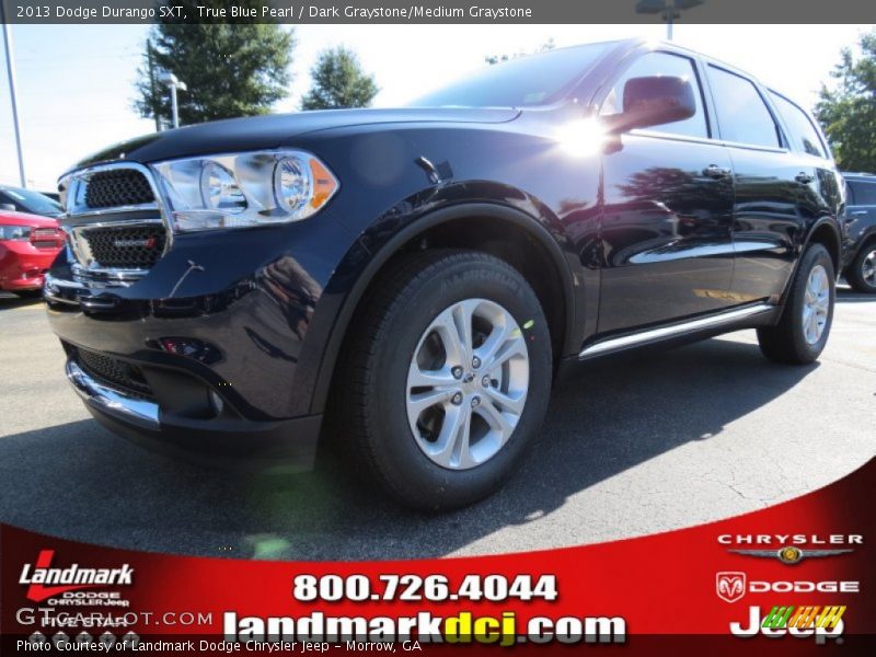 True Blue Pearl / Dark Graystone/Medium Graystone 2013 Dodge Durango SXT