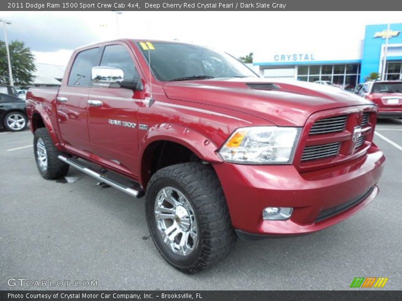 Deep Cherry Red Crystal Pearl / Dark Slate Gray 2011 Dodge Ram 1500 Sport Crew Cab 4x4
