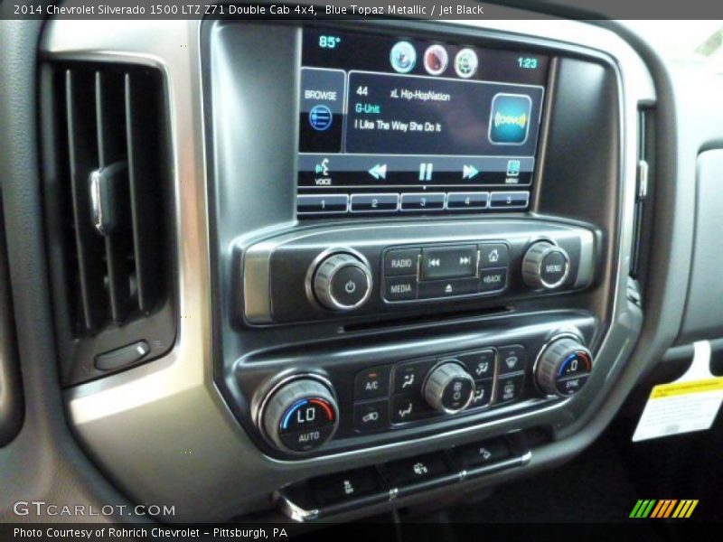 Blue Topaz Metallic / Jet Black 2014 Chevrolet Silverado 1500 LTZ Z71 Double Cab 4x4