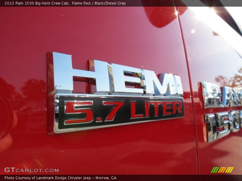 Flame Red / Black/Diesel Gray 2013 Ram 1500 Big Horn Crew Cab