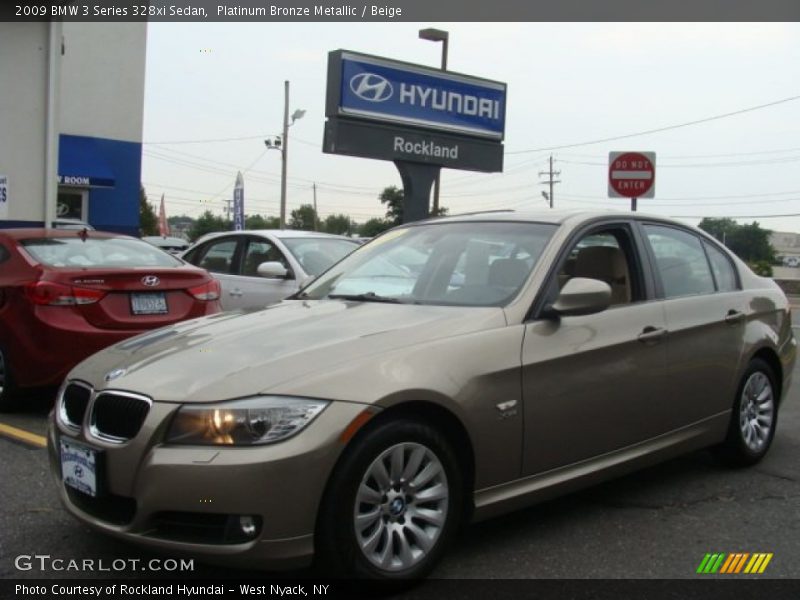 Platinum Bronze Metallic / Beige 2009 BMW 3 Series 328xi Sedan