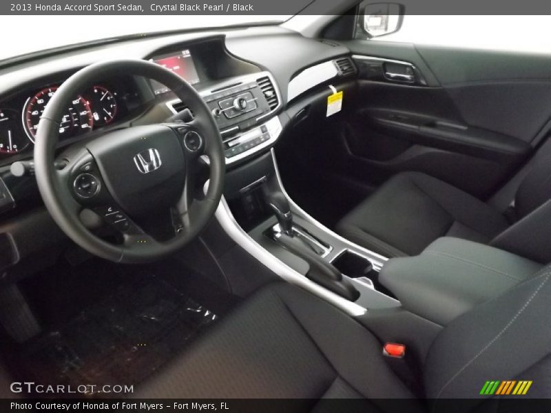 Crystal Black Pearl / Black 2013 Honda Accord Sport Sedan