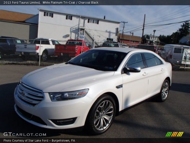 White Platinum Tri-Coat / Charcoal Black 2013 Ford Taurus Limited