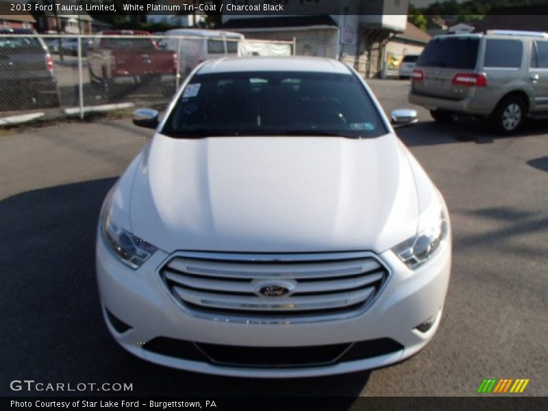 White Platinum Tri-Coat / Charcoal Black 2013 Ford Taurus Limited