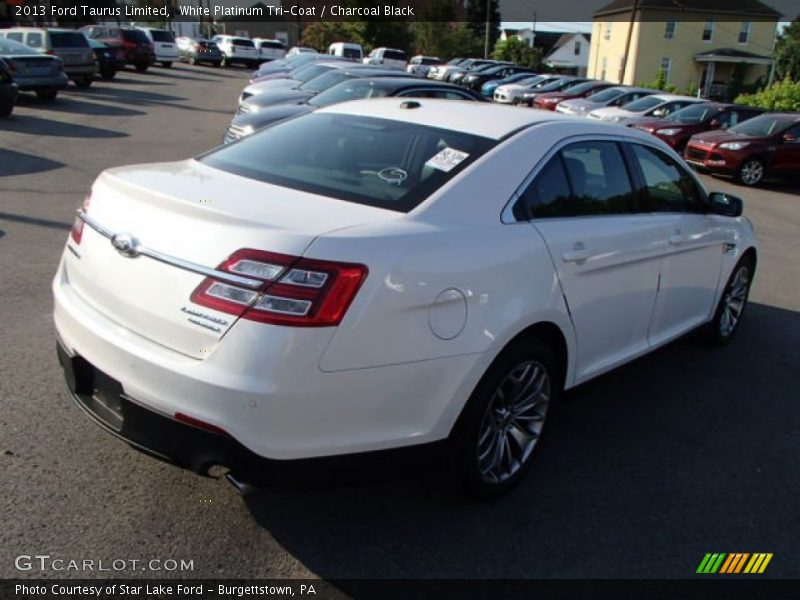 White Platinum Tri-Coat / Charcoal Black 2013 Ford Taurus Limited