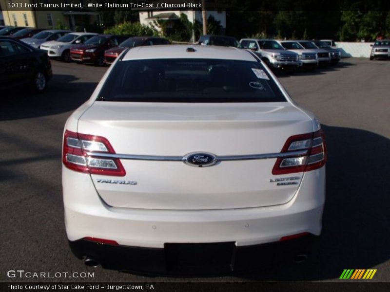 White Platinum Tri-Coat / Charcoal Black 2013 Ford Taurus Limited