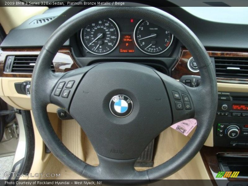 Platinum Bronze Metallic / Beige 2009 BMW 3 Series 328xi Sedan