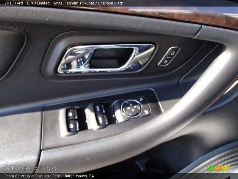 White Platinum Tri-Coat / Charcoal Black 2013 Ford Taurus Limited