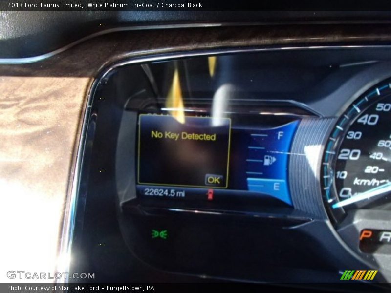 White Platinum Tri-Coat / Charcoal Black 2013 Ford Taurus Limited