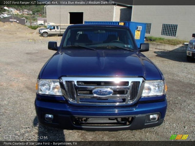 Vista Blue Metallic / Medium Dark Flint 2007 Ford Ranger XLT SuperCab 4x4