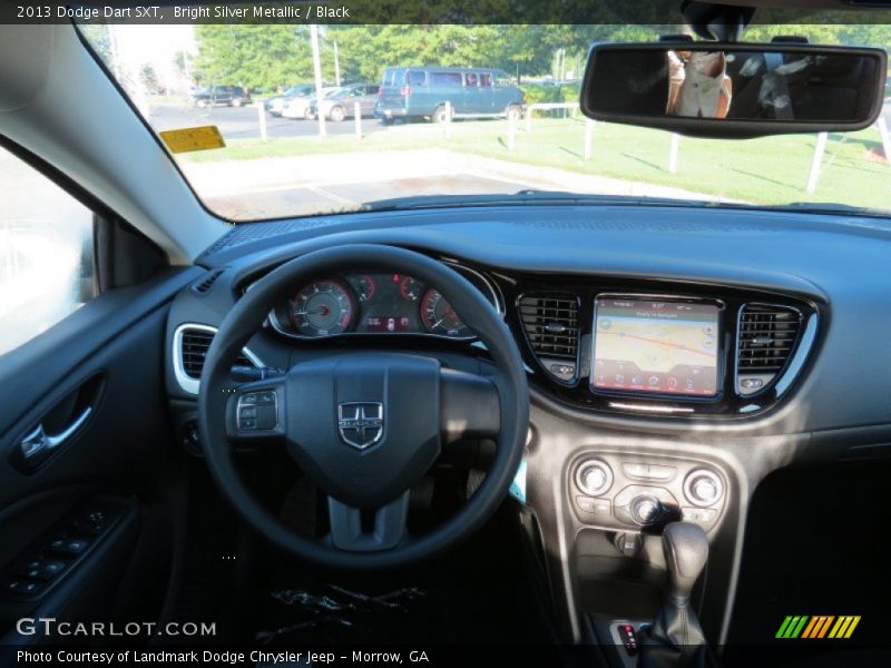 Bright Silver Metallic / Black 2013 Dodge Dart SXT