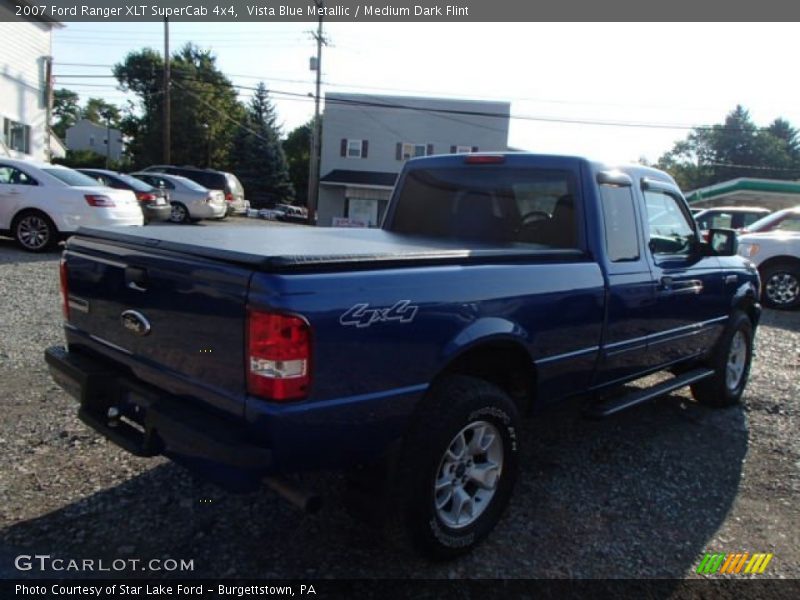 Vista Blue Metallic / Medium Dark Flint 2007 Ford Ranger XLT SuperCab 4x4