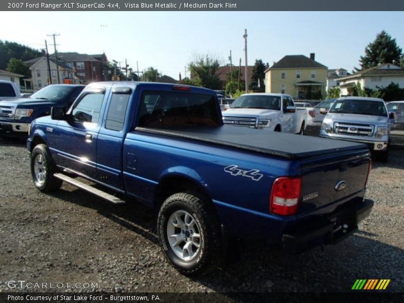 Vista Blue Metallic / Medium Dark Flint 2007 Ford Ranger XLT SuperCab 4x4