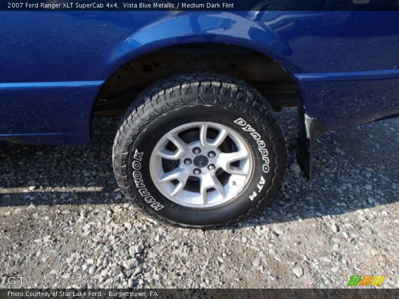 Vista Blue Metallic / Medium Dark Flint 2007 Ford Ranger XLT SuperCab 4x4