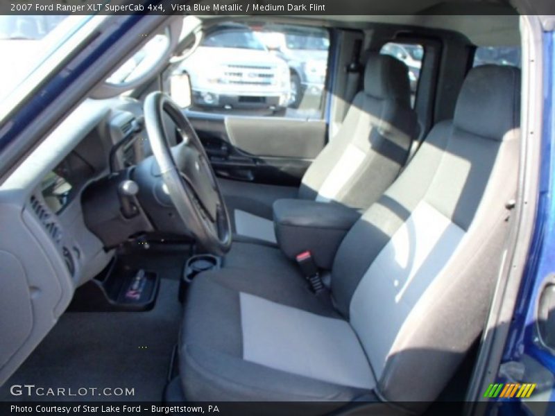 Vista Blue Metallic / Medium Dark Flint 2007 Ford Ranger XLT SuperCab 4x4